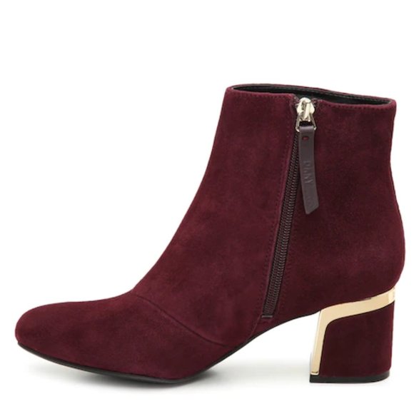 SALE! ✅ DKNY Corrie Ankle Boots in Burgundy Suede 9M ✨ BNIB - Picture 12 of 17